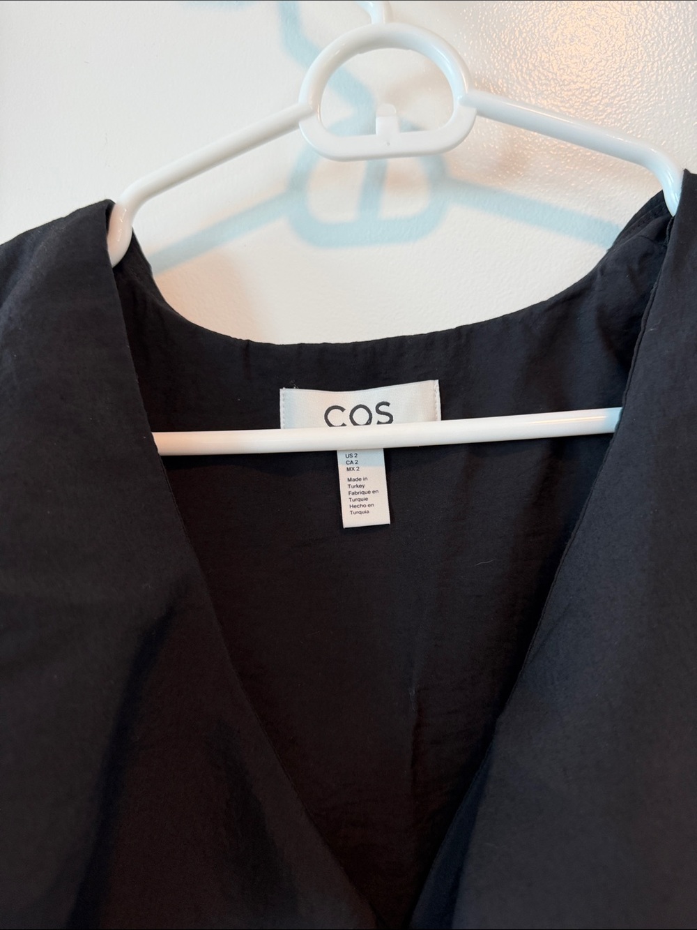 COS Black Maxi Dress with Ruffle Front - Picture 3 of 4